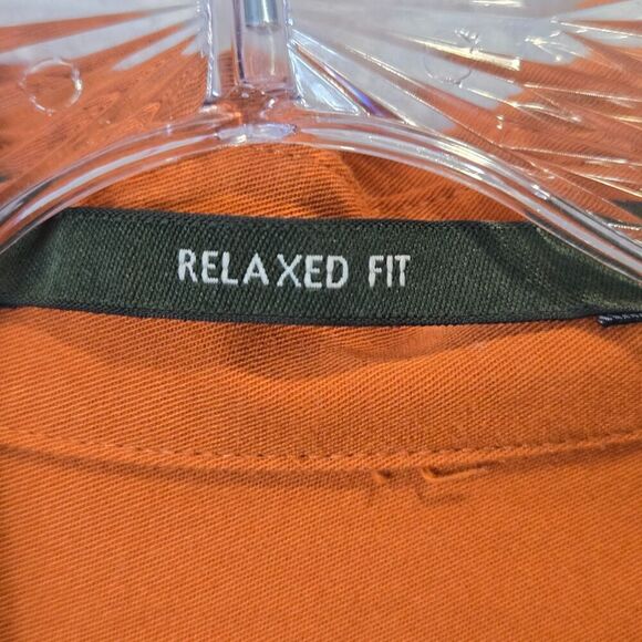 VTG Eddie Bauer Mens Relaxed Fit Collared Dress Shirt Sz XL Tall Orange Casual - Picture 8 of 10